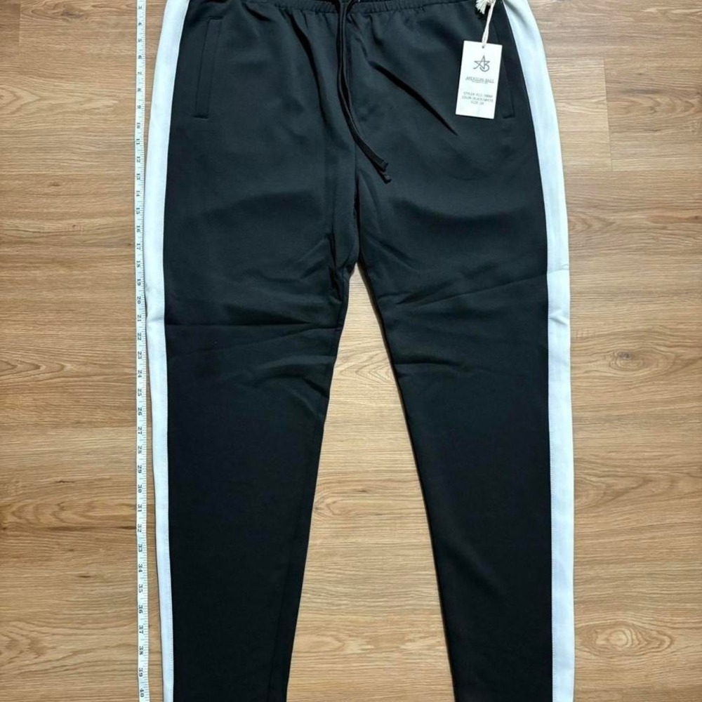 American Bazi Black/White Track Pants – Size 2X – Brand New w/ Tags